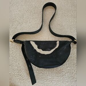 Allsaints Leather Slouchy Crescent Moon Crossbody Bag